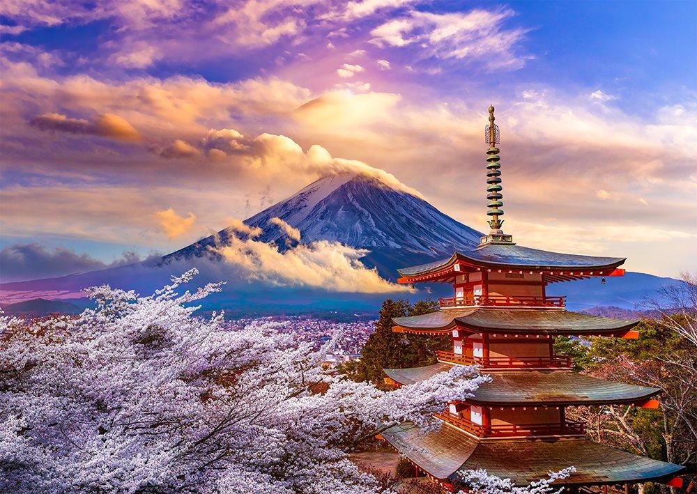 Enjoy Hora Fudži na jaře, Japonsko 1000 dílků