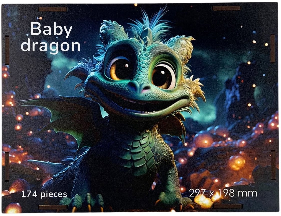 BusyKids Wooden Puzzle Baby Dragon