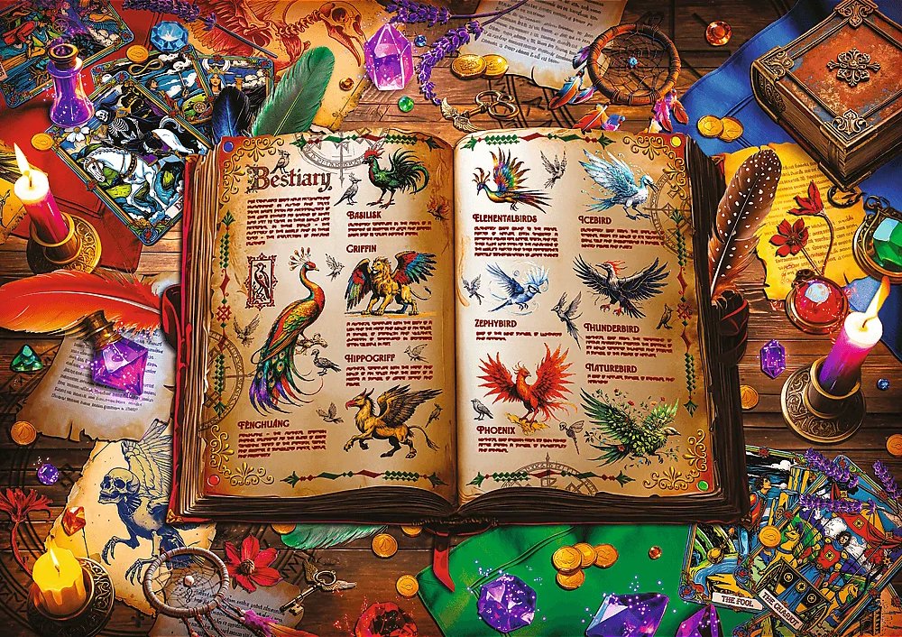 TREFL Puzzle Atlas fantastických ptáků 1000 dílků