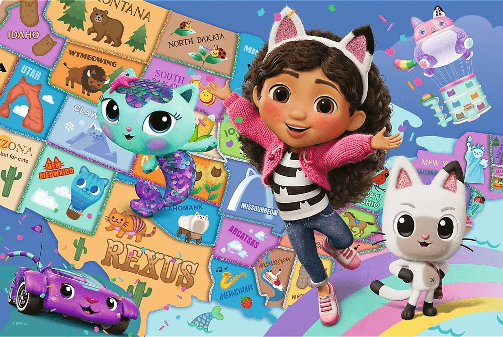 TREFL Puzzle Gábinin kouzelný domek: Přátelství v kočičím domku 100 dílků