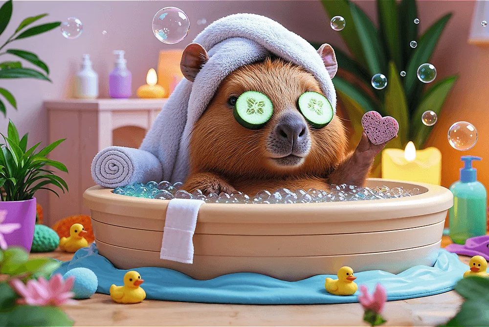 TREFL Puzzle Kapybara v lázních 160 dílků