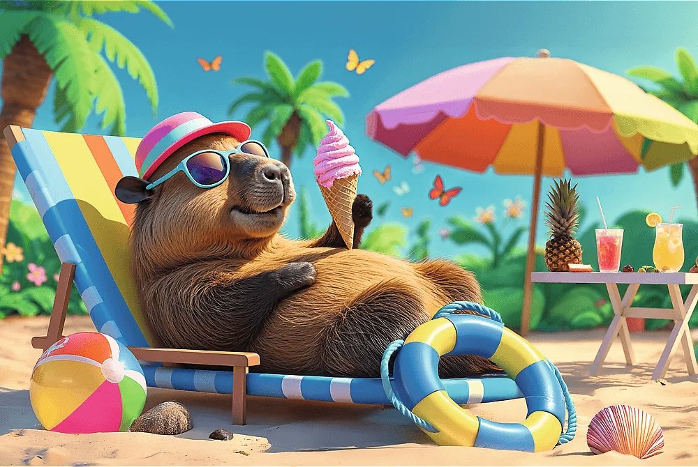 TREFL Puzzle Relaxační styl kapybary 100 dílků