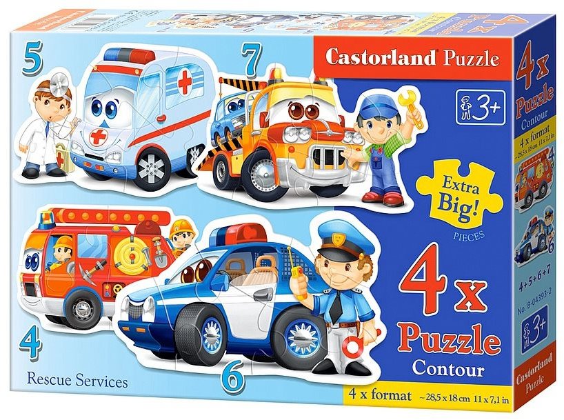 Castorland Záchranáři 4v1 (4,5,6,7 dílků)