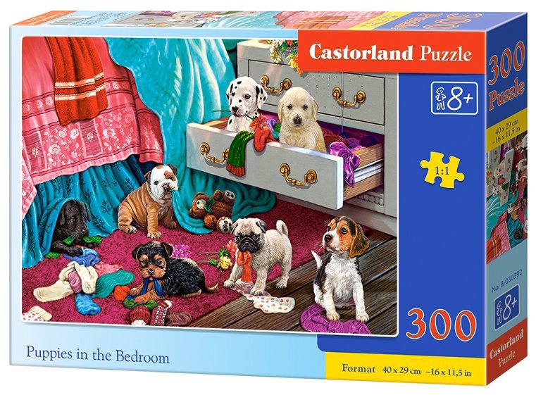 Castorland Štěňata v ložnici 300 dílků