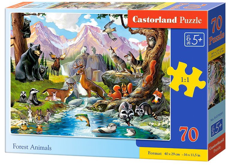 Castorland Lesní zvířátka 70 dílků
