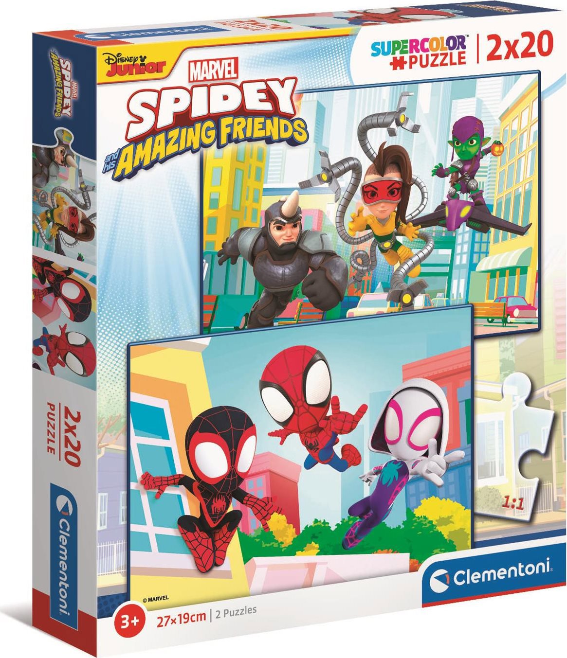 Clementoni Spidey a jeho úžasní kamarádi 2 × 20 dílků