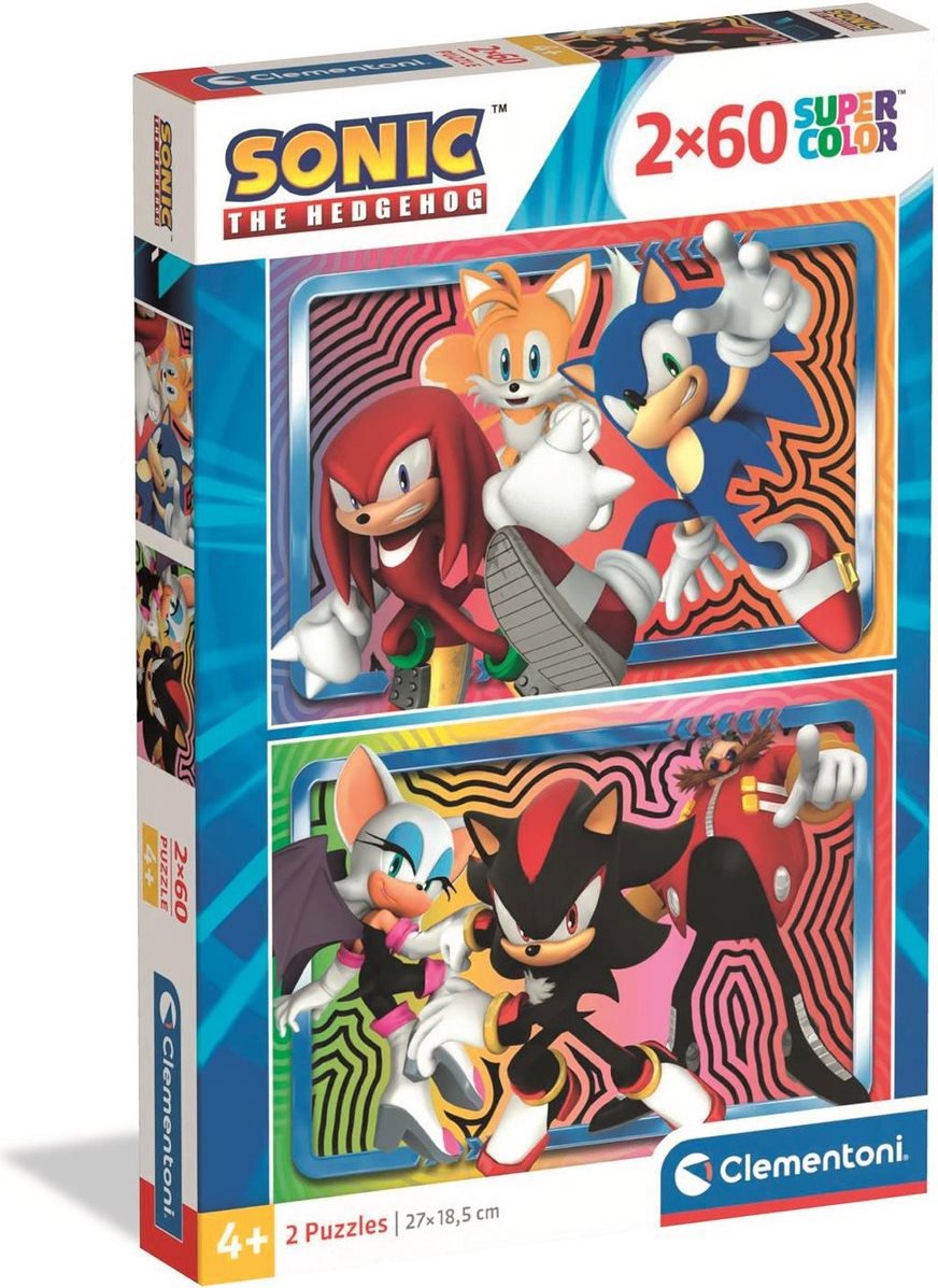 Clementoni Sonic 2v1 2 × 60 dílků