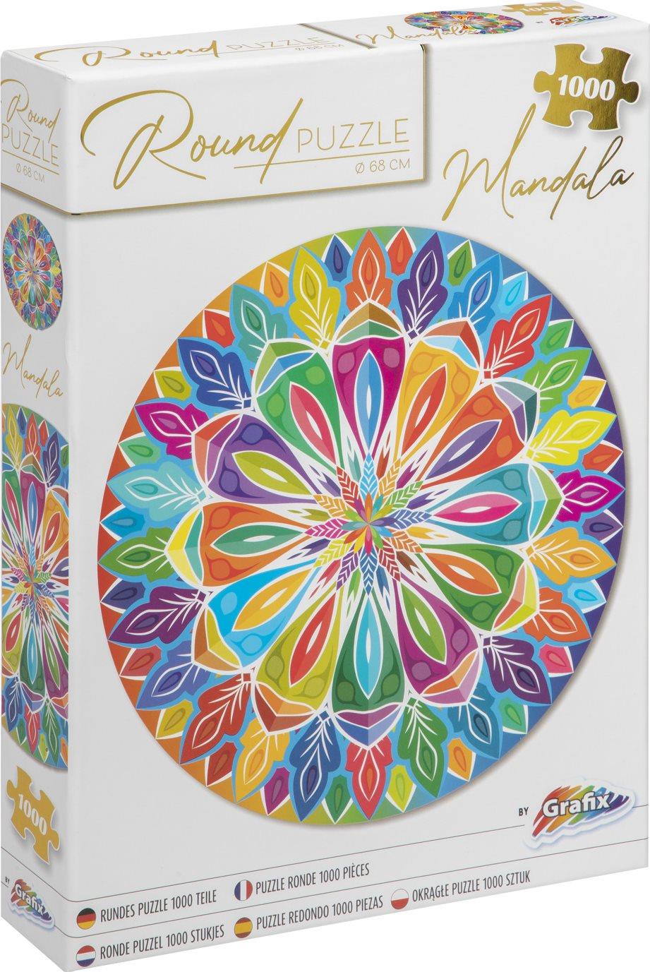 GRAFIX Okrúhle puzzle Mandala, 1000 dielikov