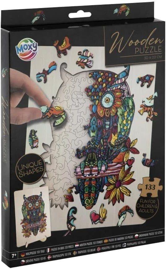 GRAFIX Obrysové puzzle Sova, 133 dielikov