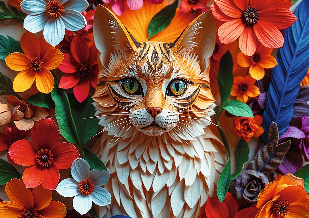 TREFL Puzzle Paper Art: Mačka 1000 dielikov