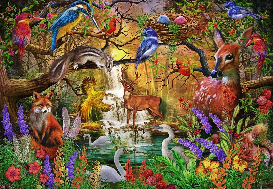 BLUEBIRD Puzzle Zlatý les 1000 dielikov