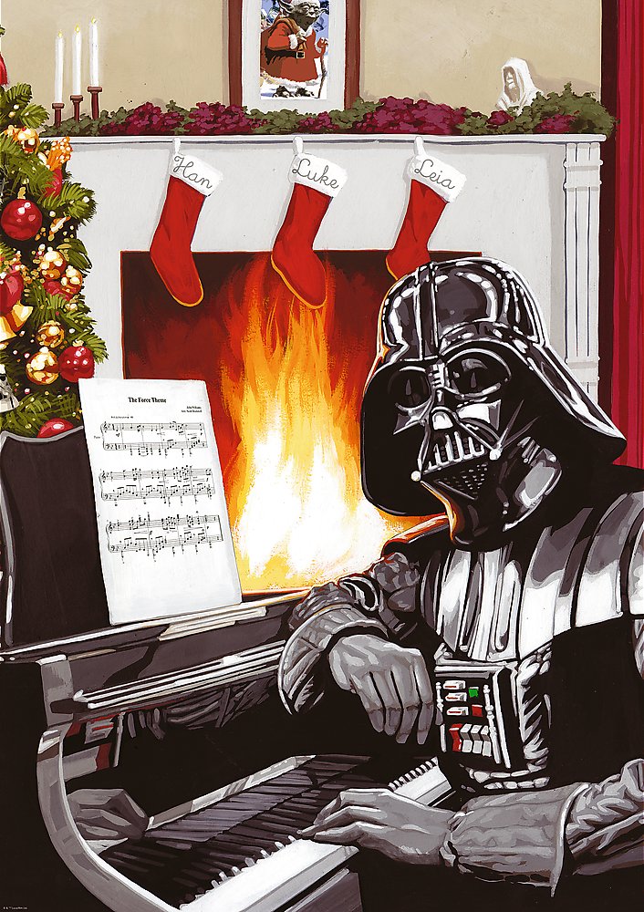 TREFL Puzzle Premium Plus Star Wars: Vianoce s Darth Vaderom 1000 dielikov