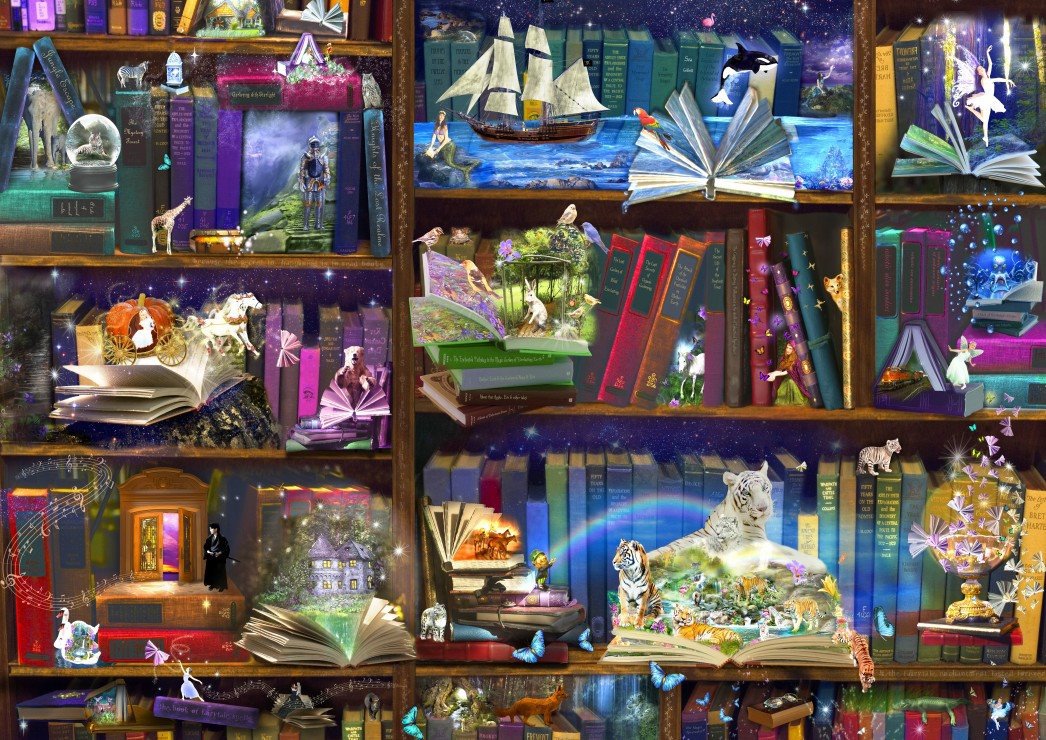 BLUEBIRD Puzzle Knižnica dobrodružstiev 3000 dielikov