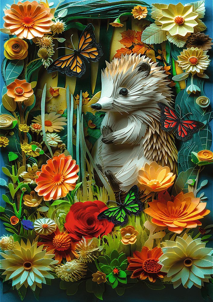 TREFL Puzzle Paper Art: Ježko 1000 dielikov