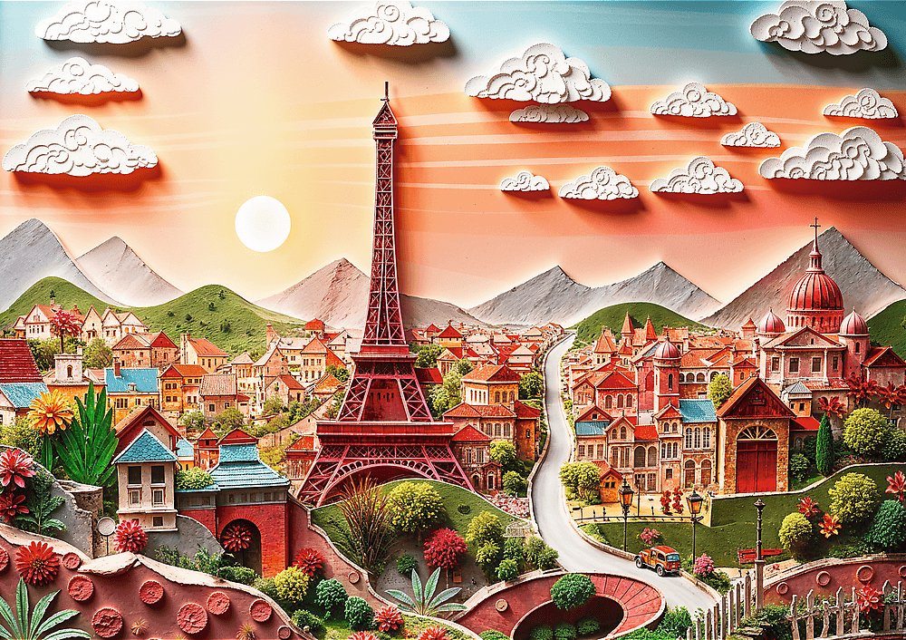 TREFL Puzzle Paper Art: Paríž 1000 dielikov