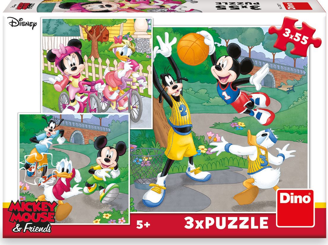 Dino Mickey Mouse a kamaráti 3× 55 dielikov