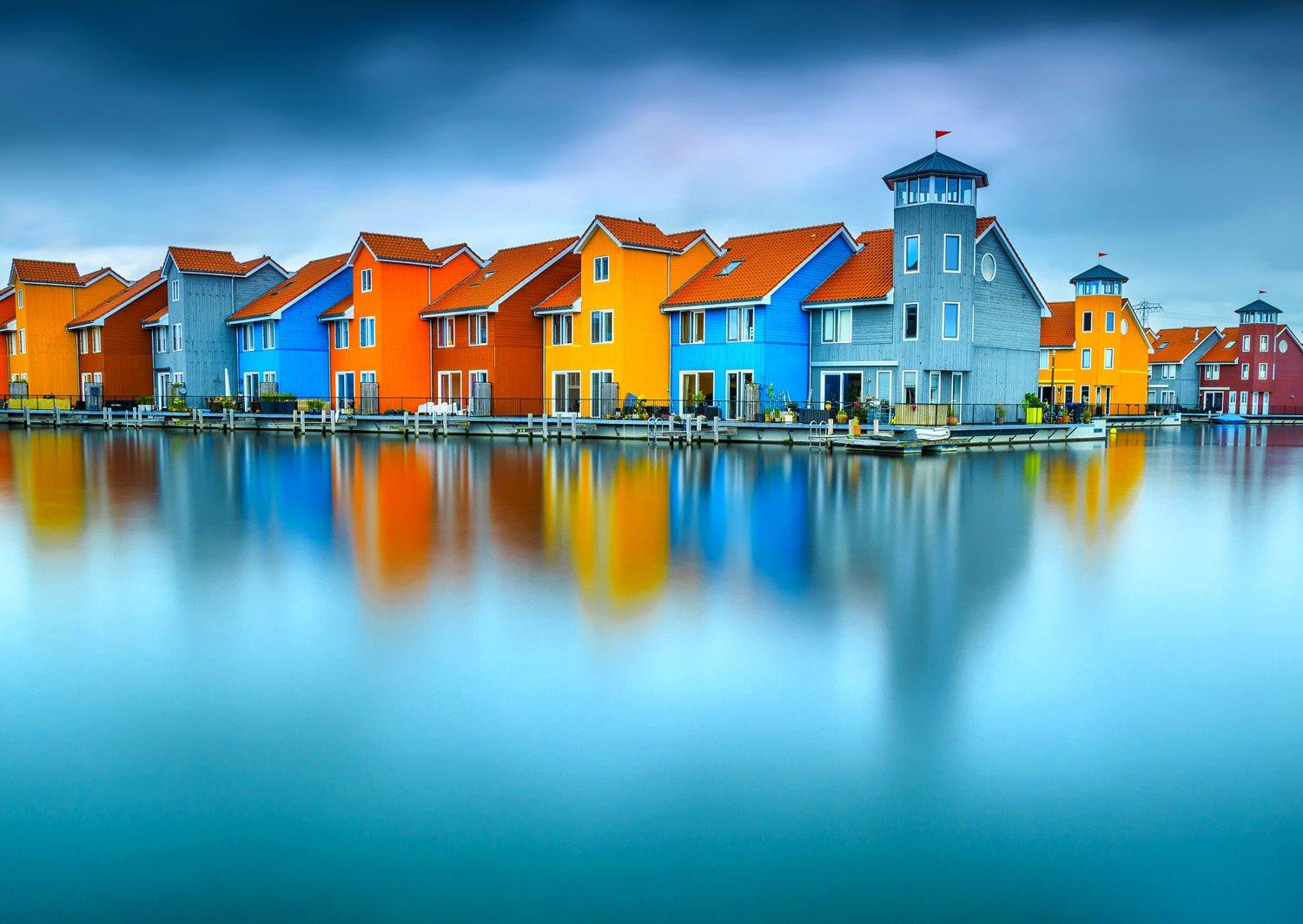 ENJOY Puzzle Domky u vody, Groningen, Nizozemsko 1000 dílků