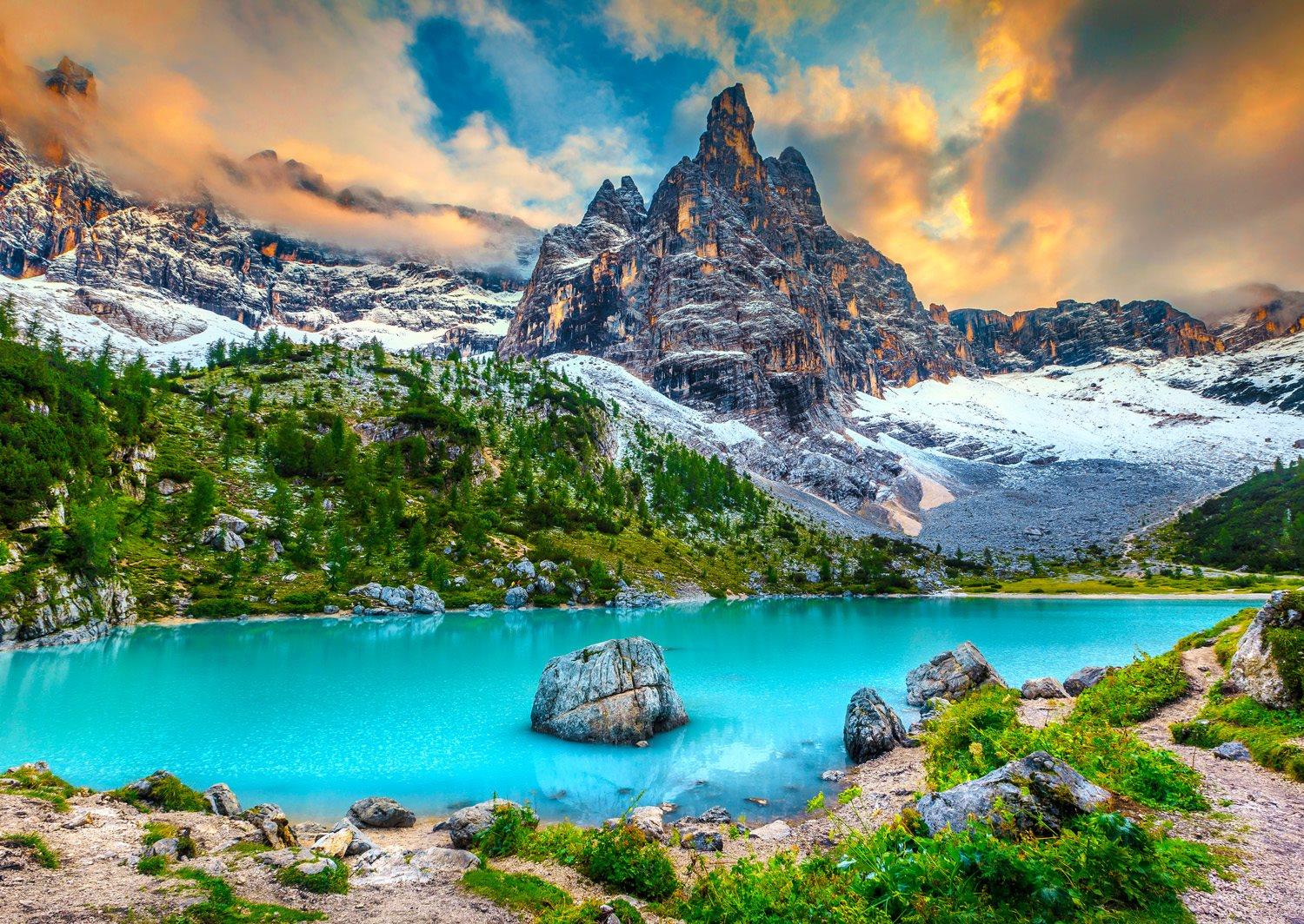 ENJOY Puzzle Jezero Sorapis, Dolomity, Itálie 1000 dílků