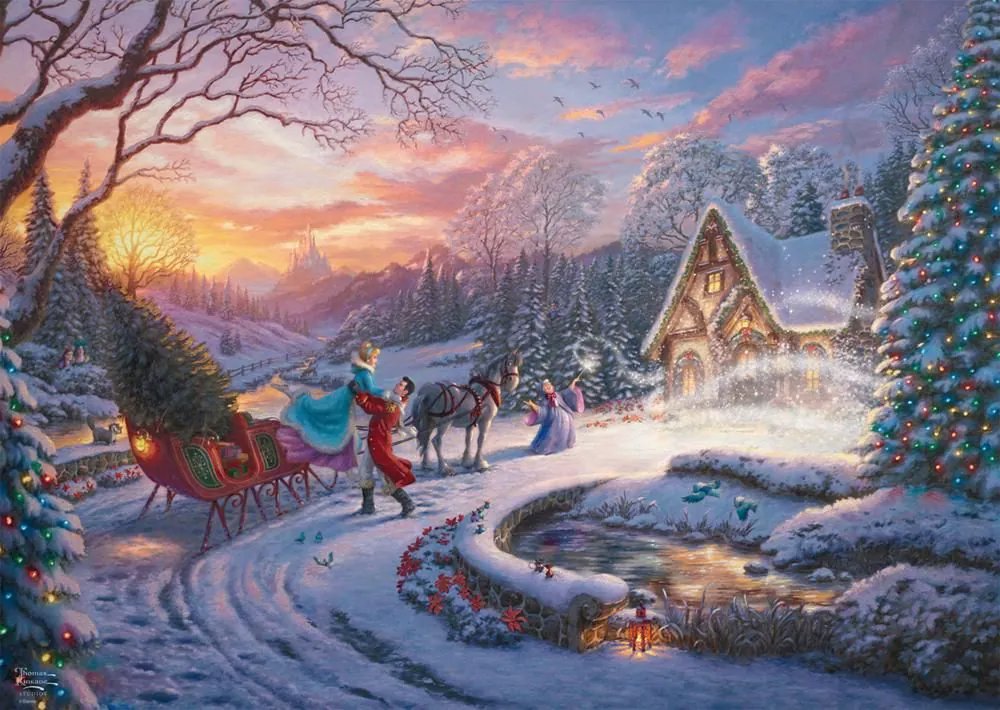 Schmidt Disney: Popoluška s princom na Vianoce 1000 dielikov