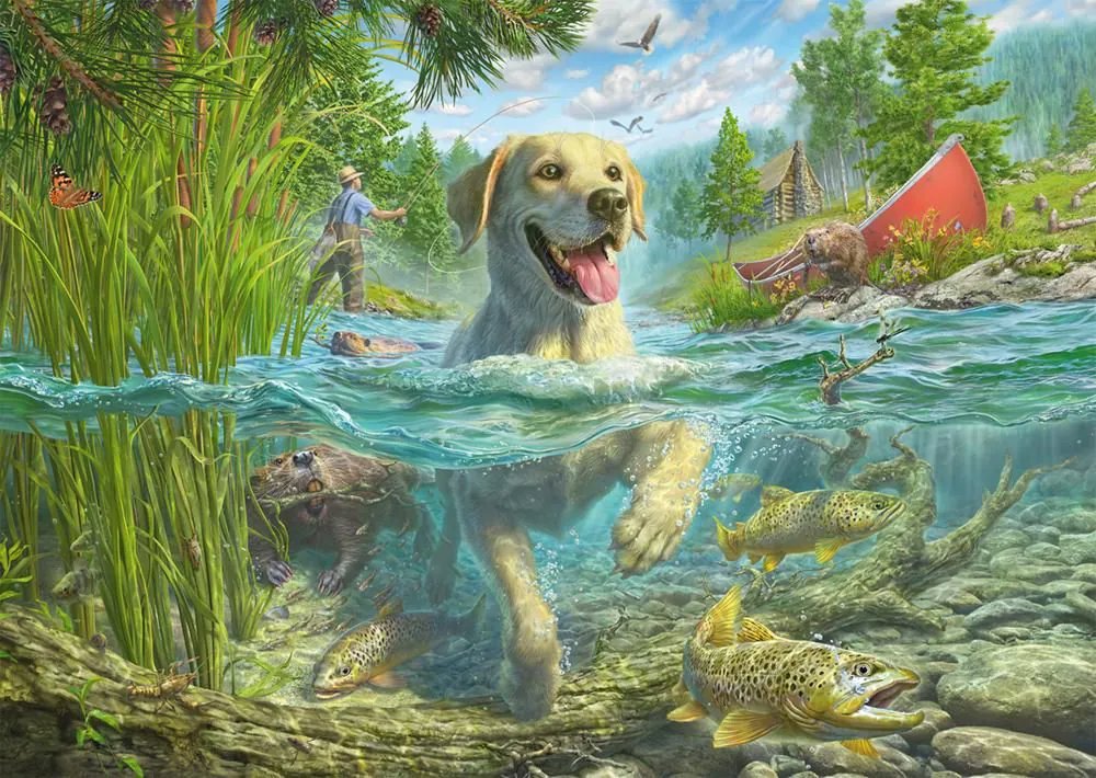 Schmidt Labrador na rybách 1000 dielikov