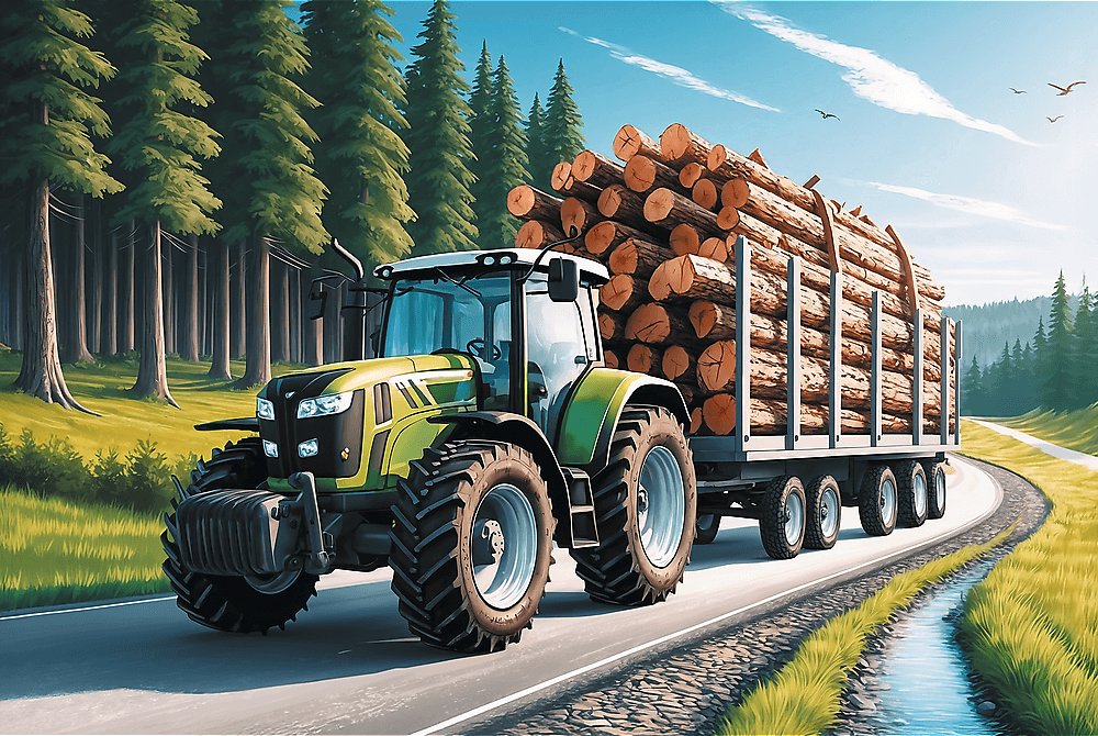 TREFL Puzzle Lesný traktor 100 dielikov