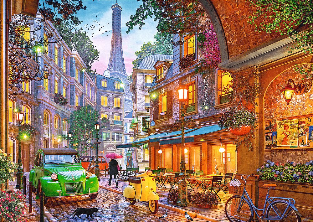TREFL Puzzle Premium Plus Tea Time: Kaviareň v Paríži 500 dielikov