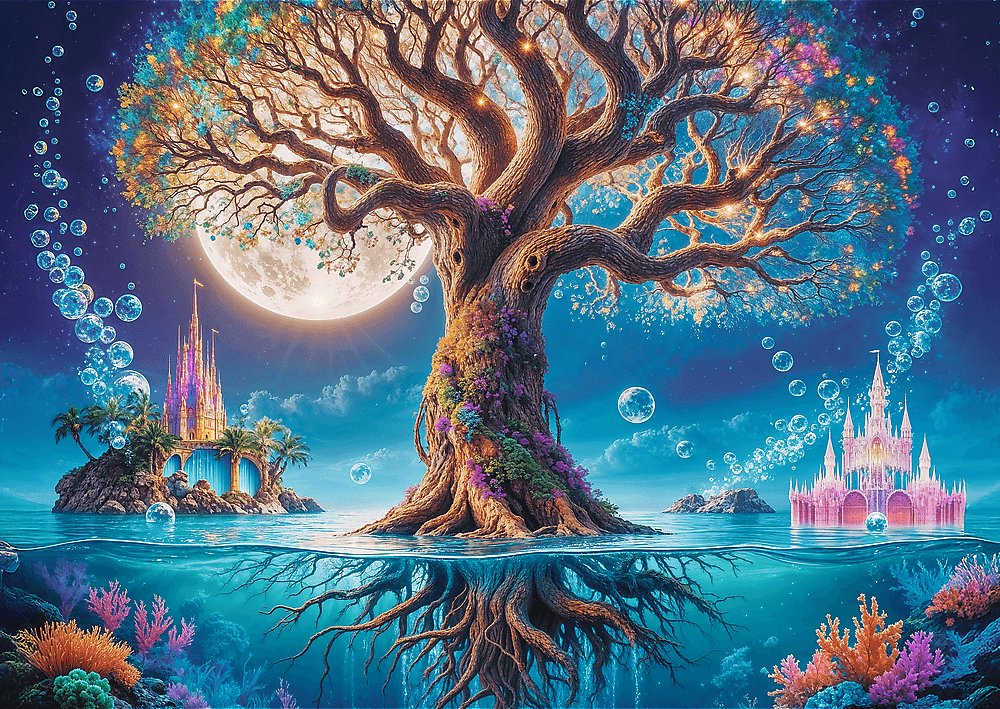 TREFL Puzzle Premium Plus Tea Time: Magický strom 500 dielikov