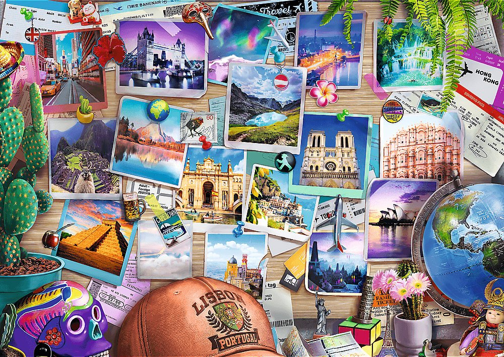 TREFL Puzzle Premium Plus Tea Time: Spomienky z ciest 500 dielikov