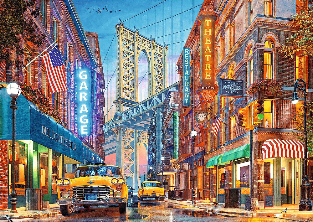 TREFL Puzzle Premium Plus Tea Time: Výhľad na most v Manhattone 500 dielikov
