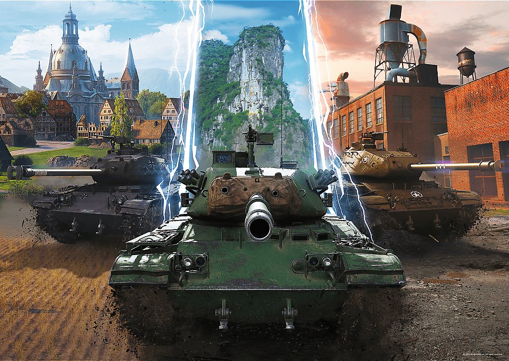 TREFL Puzzle World of Tanks: Čas na akciu 500 dielikov