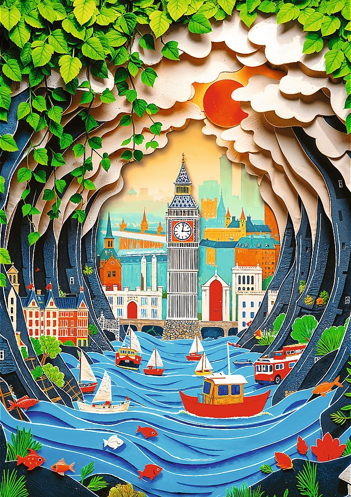TREFL Puzzle Paper Art: Londýn 1000 dielikov