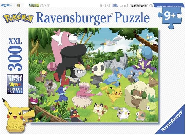 Ravensburger puzzle 132454 Rozšantení Pokémoni 300 dielikov