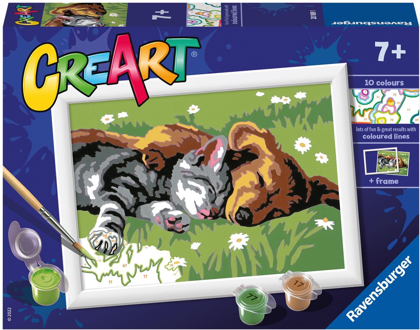 Ravensburger Kreatívne a výtvarné hračky 201891 CreArt Spiaci pes a mačka