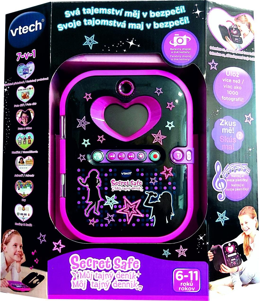 Vtech Kidi Secret Safe - Môj tajný denník, čierny (CZ)