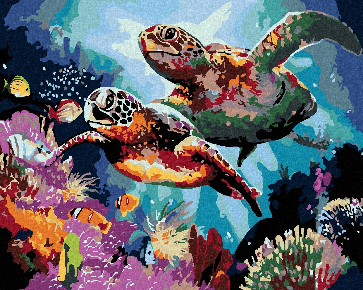 Diamondi – DVE KARETY OBROVSKÉ, 40 × 50 cm, plátno napnuté na rám