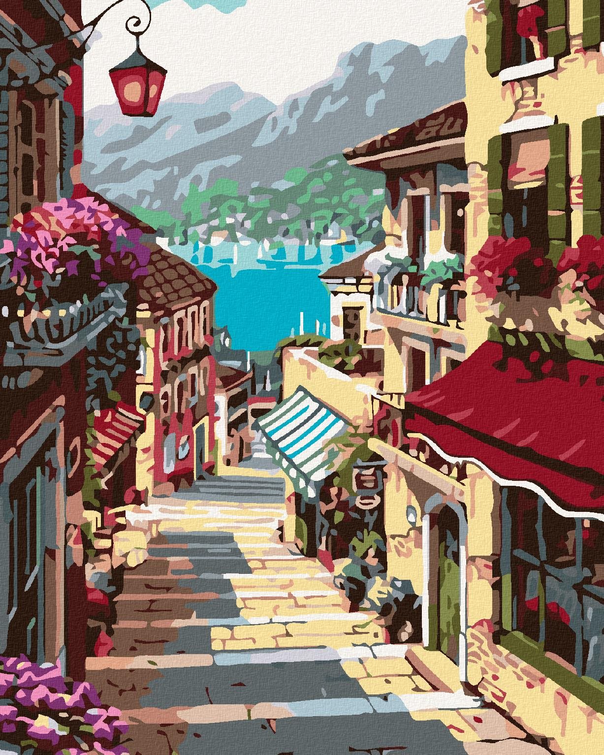 Diamondi – MESTEČKO, 40 × 50 cm, bez rámu a bez napnutého plátna