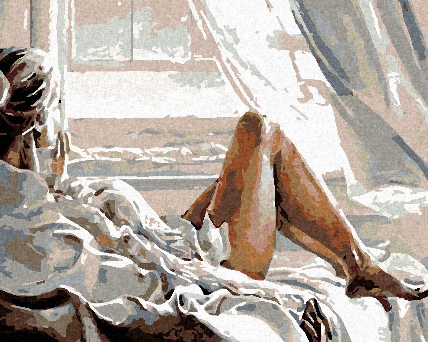 Diamondi – POHĽAD Z OKNA, 40 × 50 cm, napnuté plátno na ráme