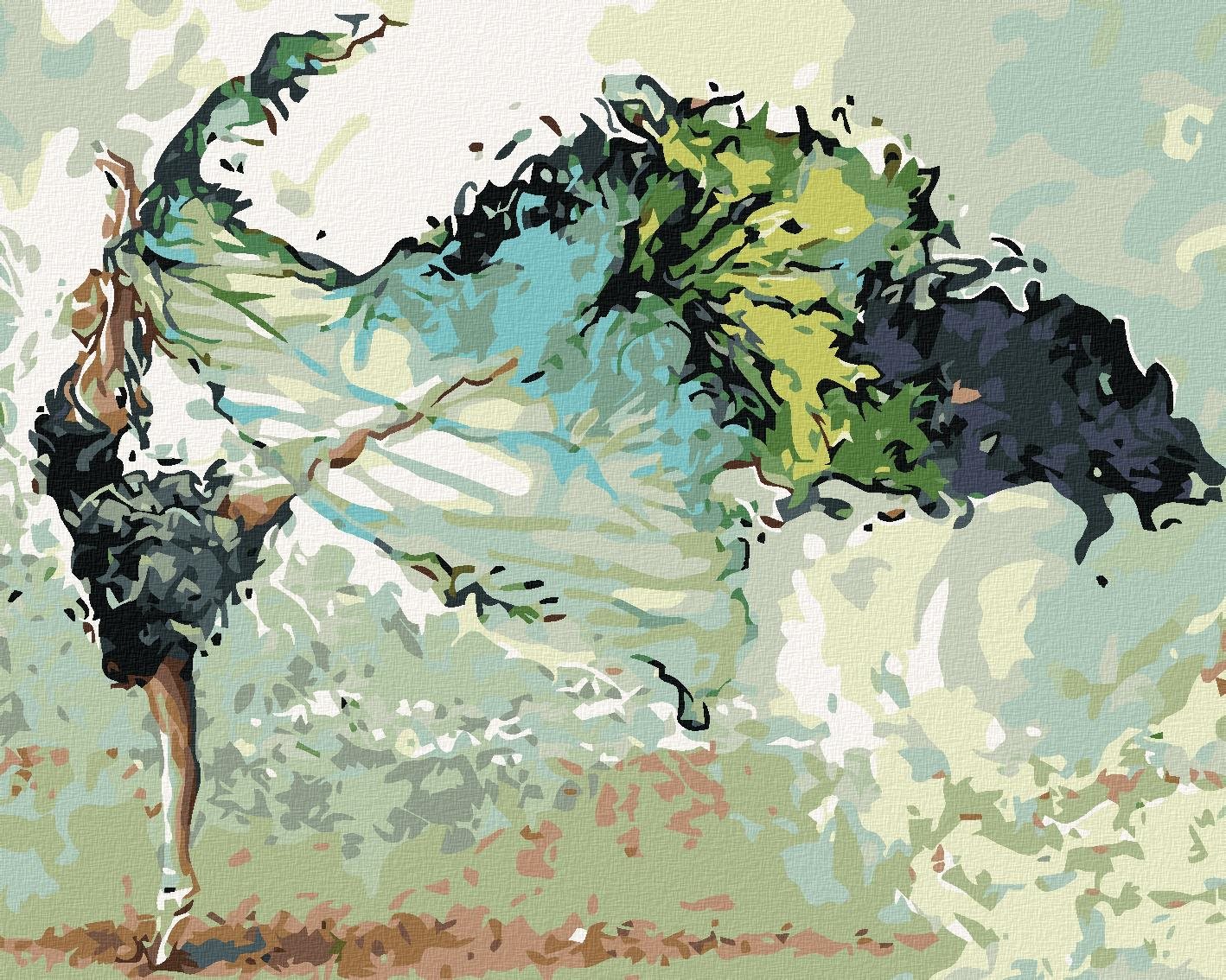 Diamondi – TANEČNICE SO ZÁVOJOM, 40 × 50 cm, bez rámu a bez napnutého plátna