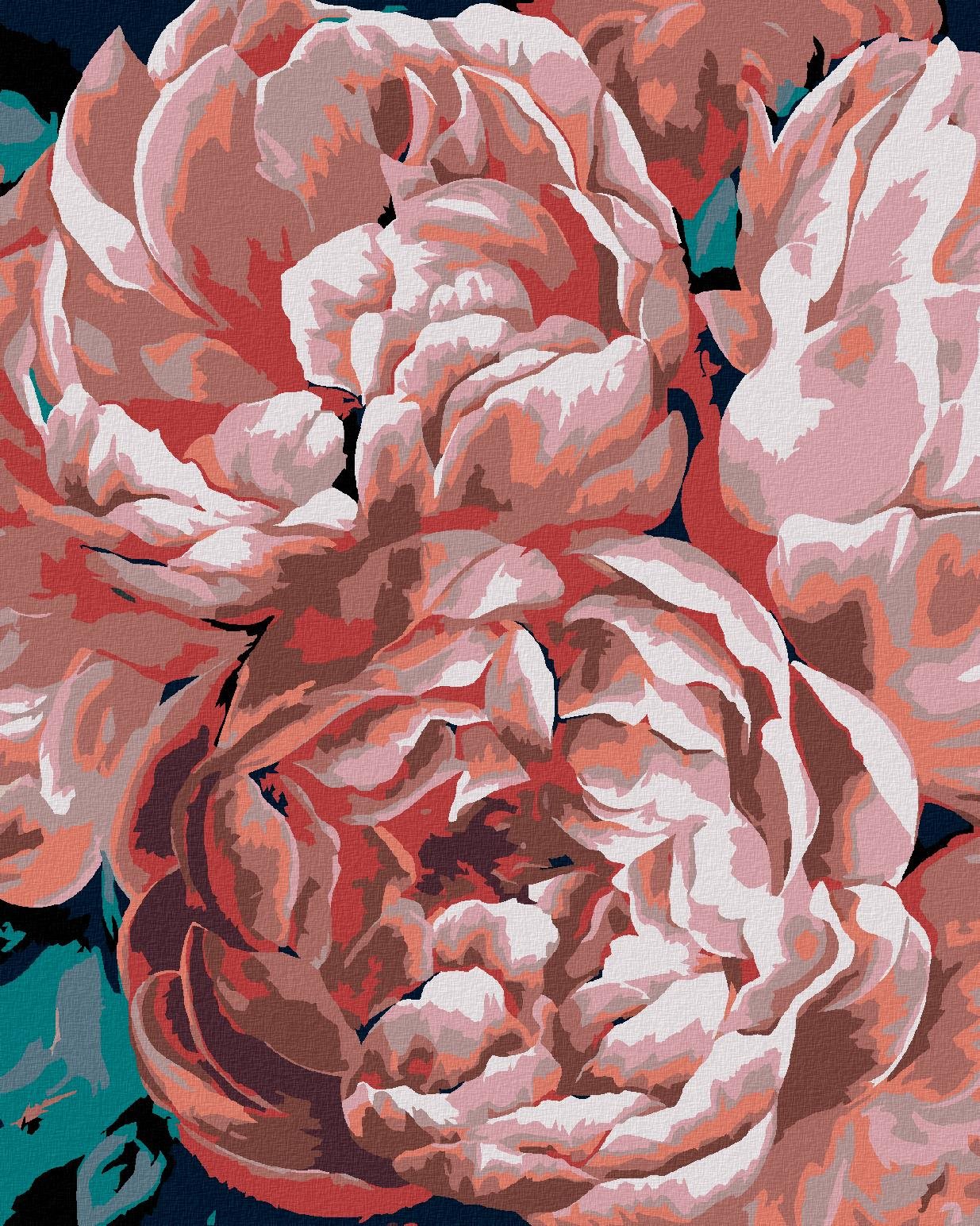 Diamondi – PIVONKY VO SVETLE, 40 × 50 cm, bez rámu a bez napnutého plátna