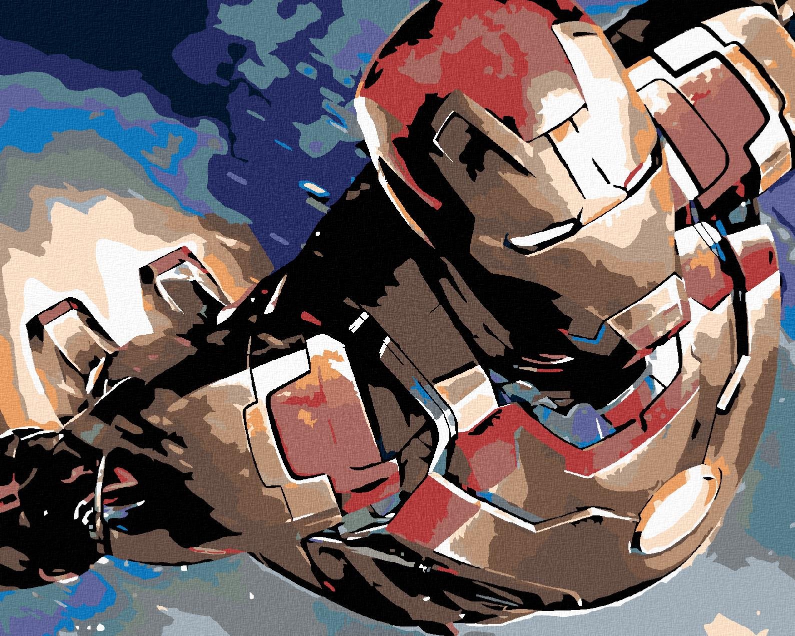 Diamondi – IRON MAN, 40 × 50 cm, bez rámu a bez napnutého plátna