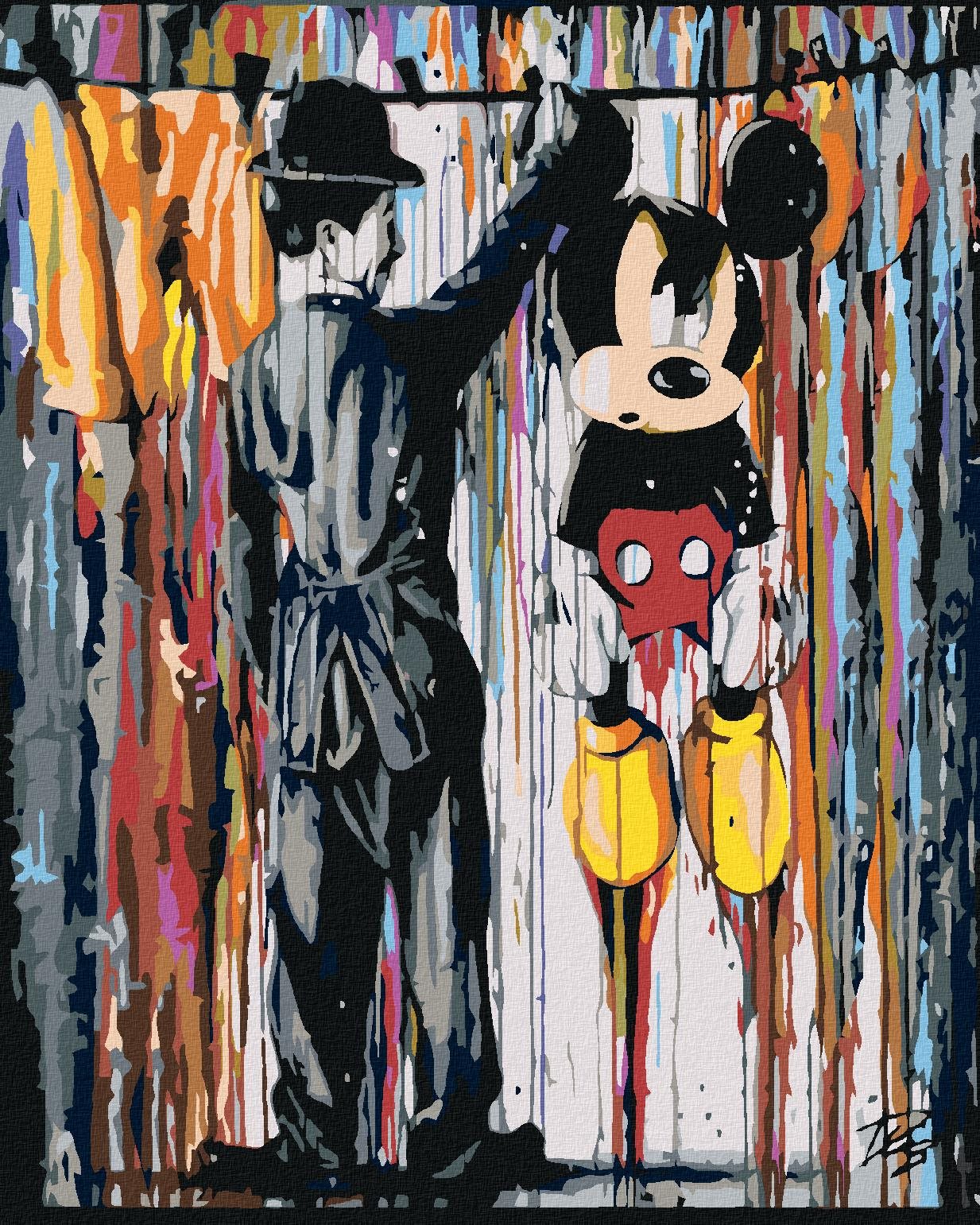 Diamondi – MICKEY MOUSE, 40 × 50 cm, bez rámu a bez napnutia plátna