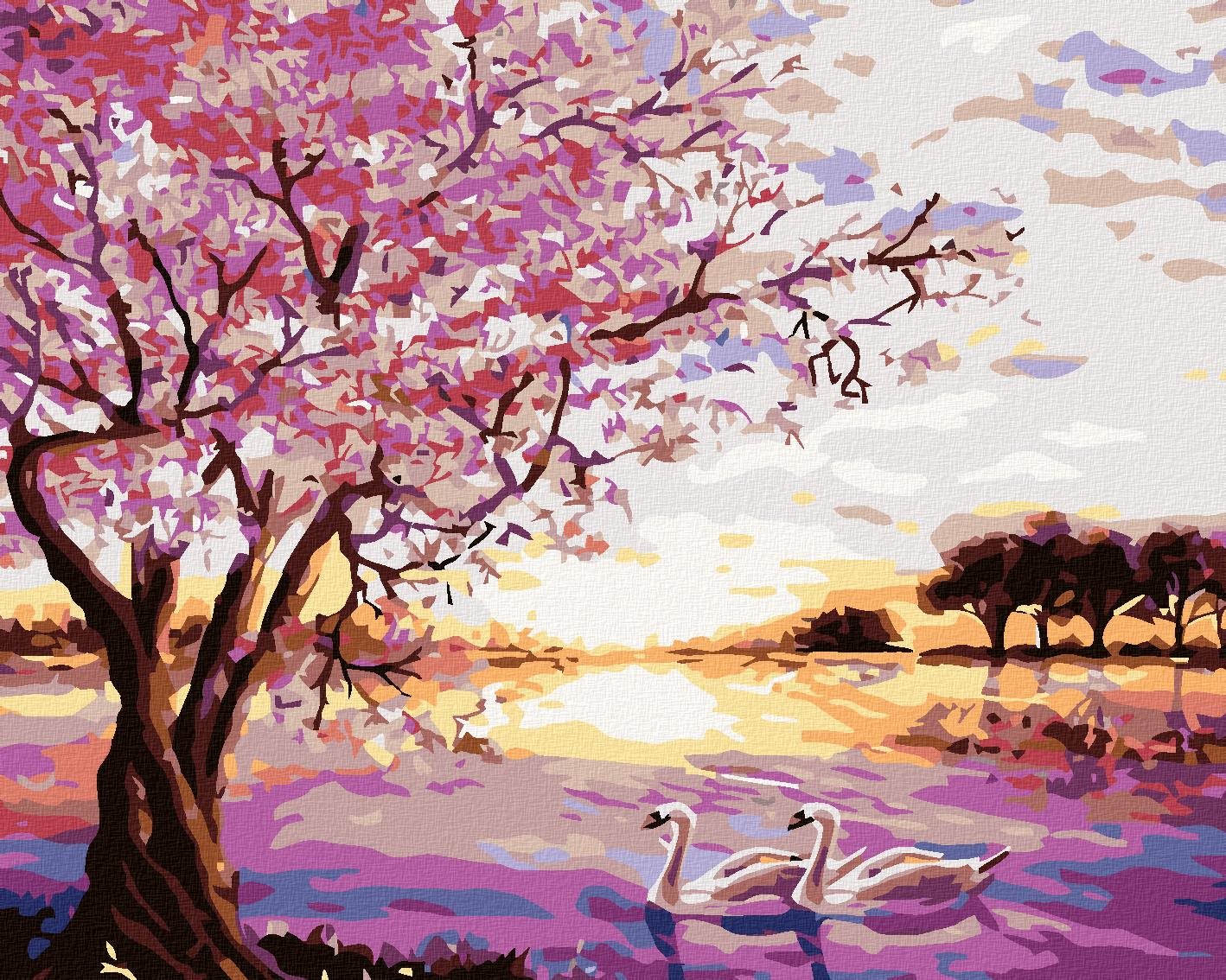 Diamondi – LABUTE, 40 × 50 cm, bez rámu a bez napnutia plátna