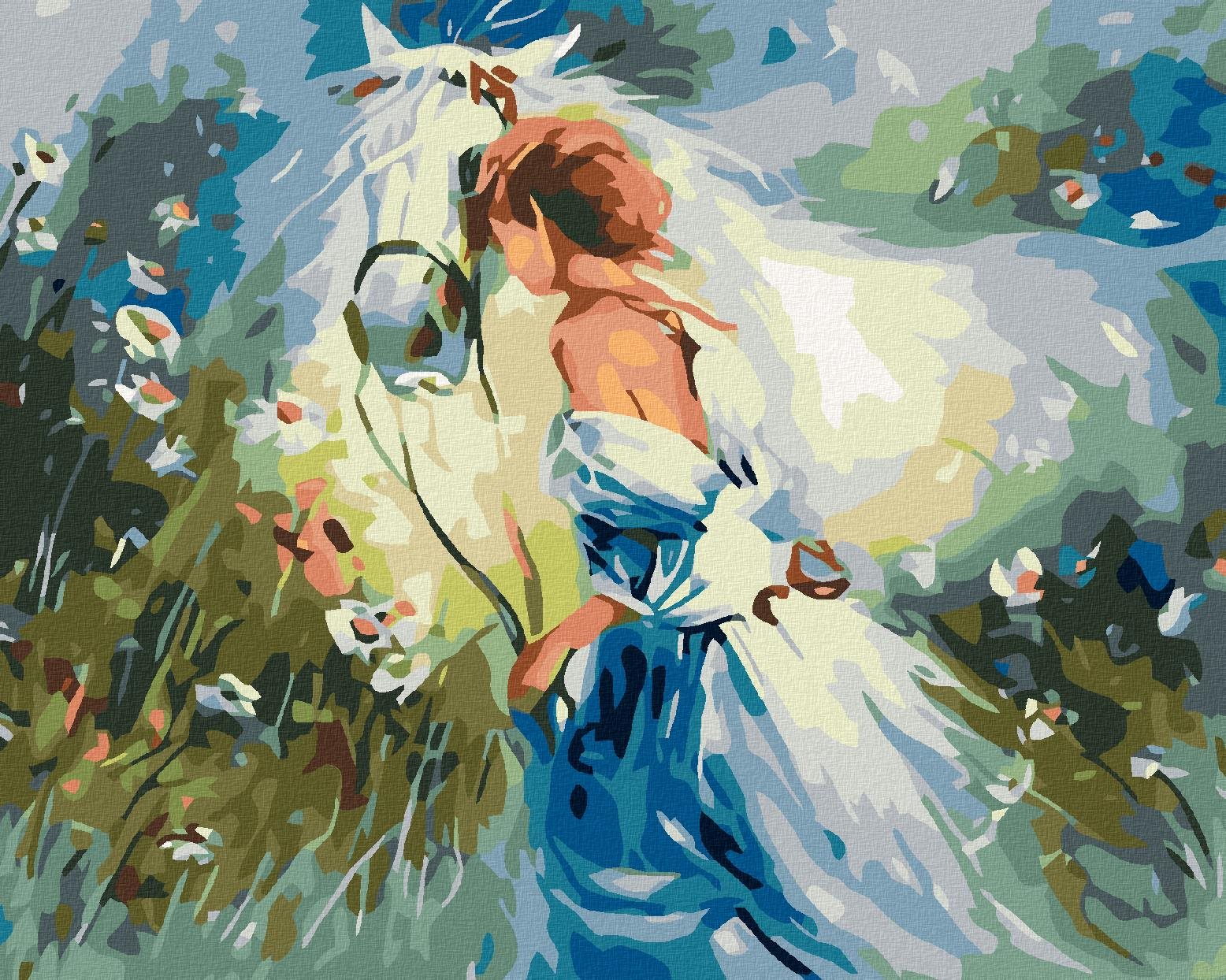 Diamondi – DIEVČA S BELUŠOM, 40 × 50 cm, bez rámu a bez napnutia plátna