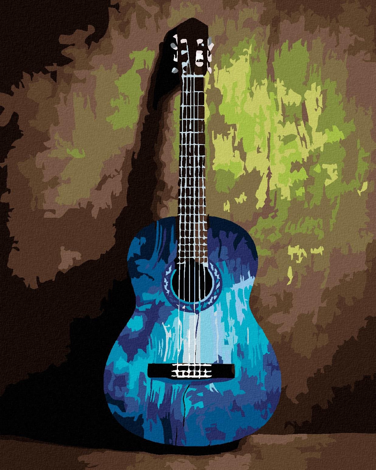 Diamondi – GITARA V ABSTRAKCI, 40 × 50 cm, napnuté plátno na rám