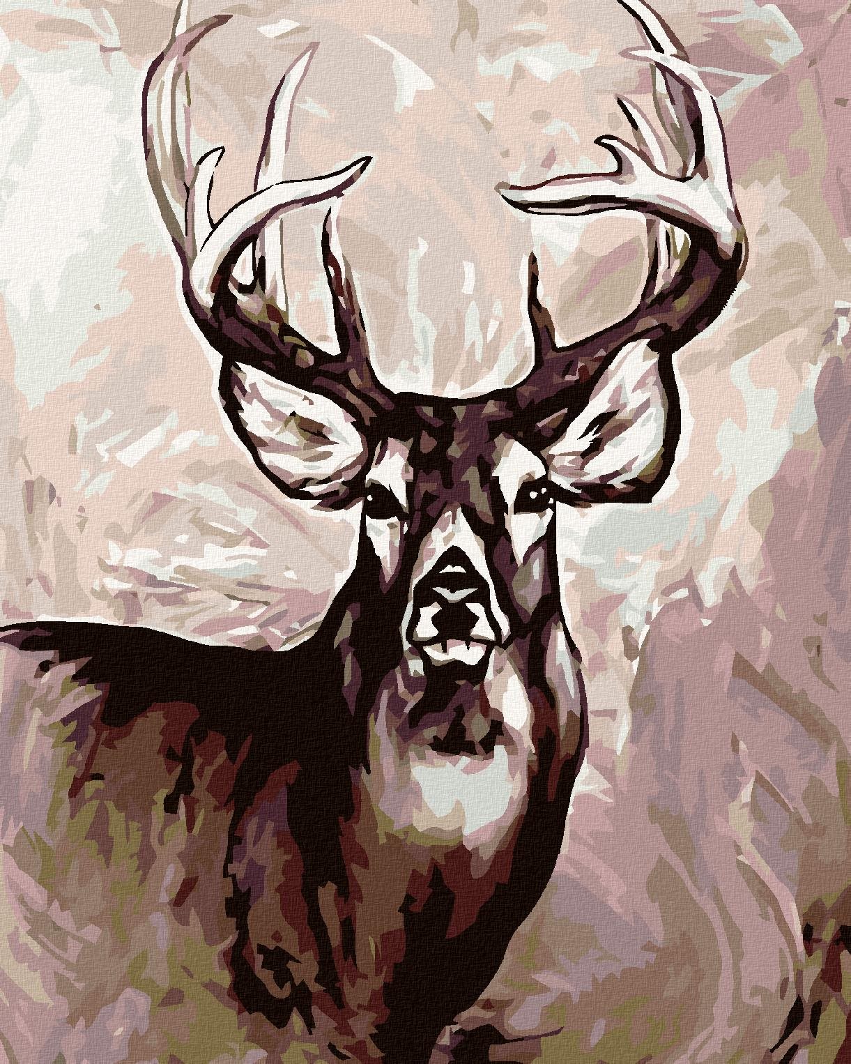 Diamondi – JELEŇ S VEĽKÝMI PAROHMI, 40 × 50 cm, bez rámu a bez napnutia plátna