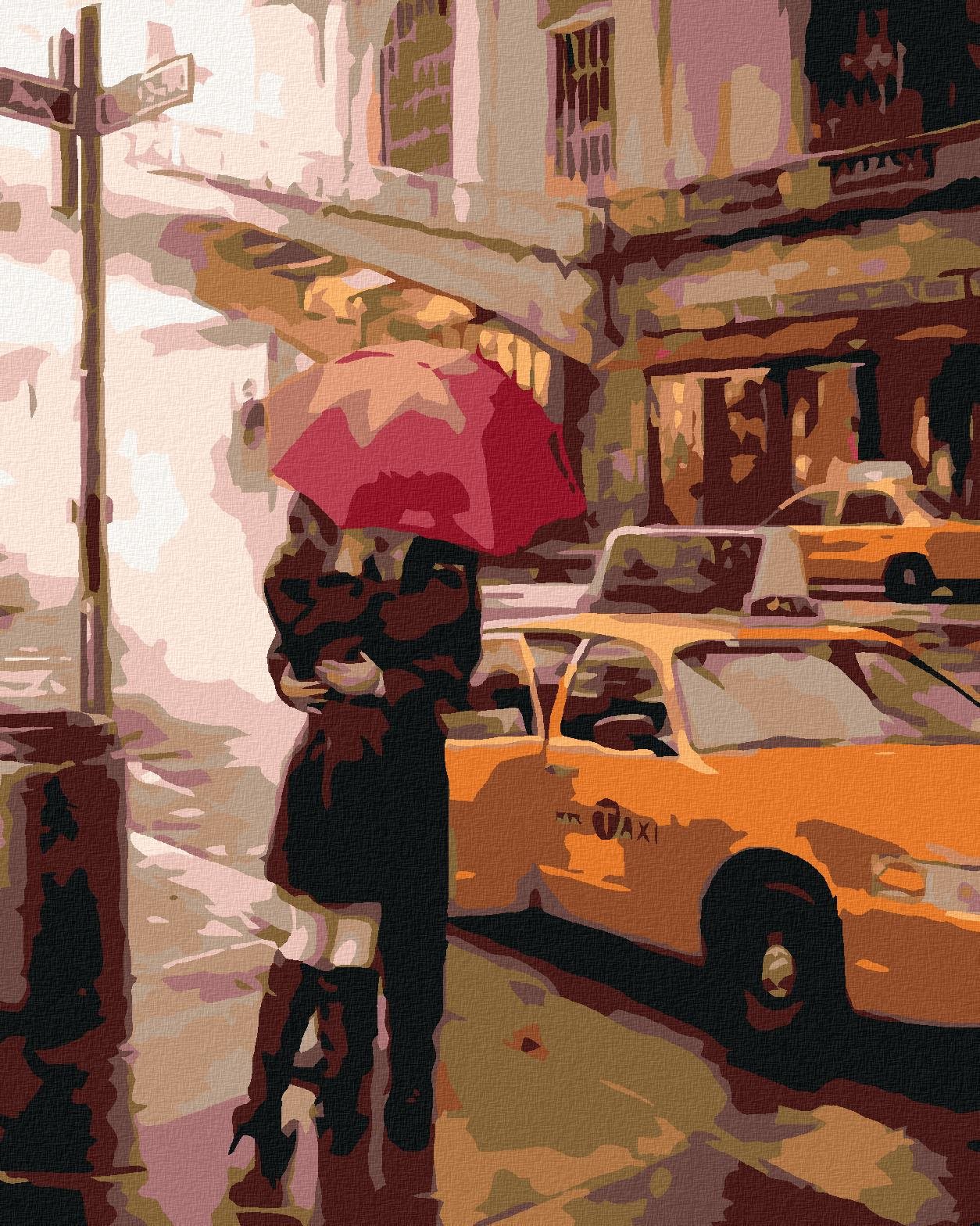 Diamondi – LÚČENIE PRI TAXI, 40 × 50 cm, napnuté plátno na rám