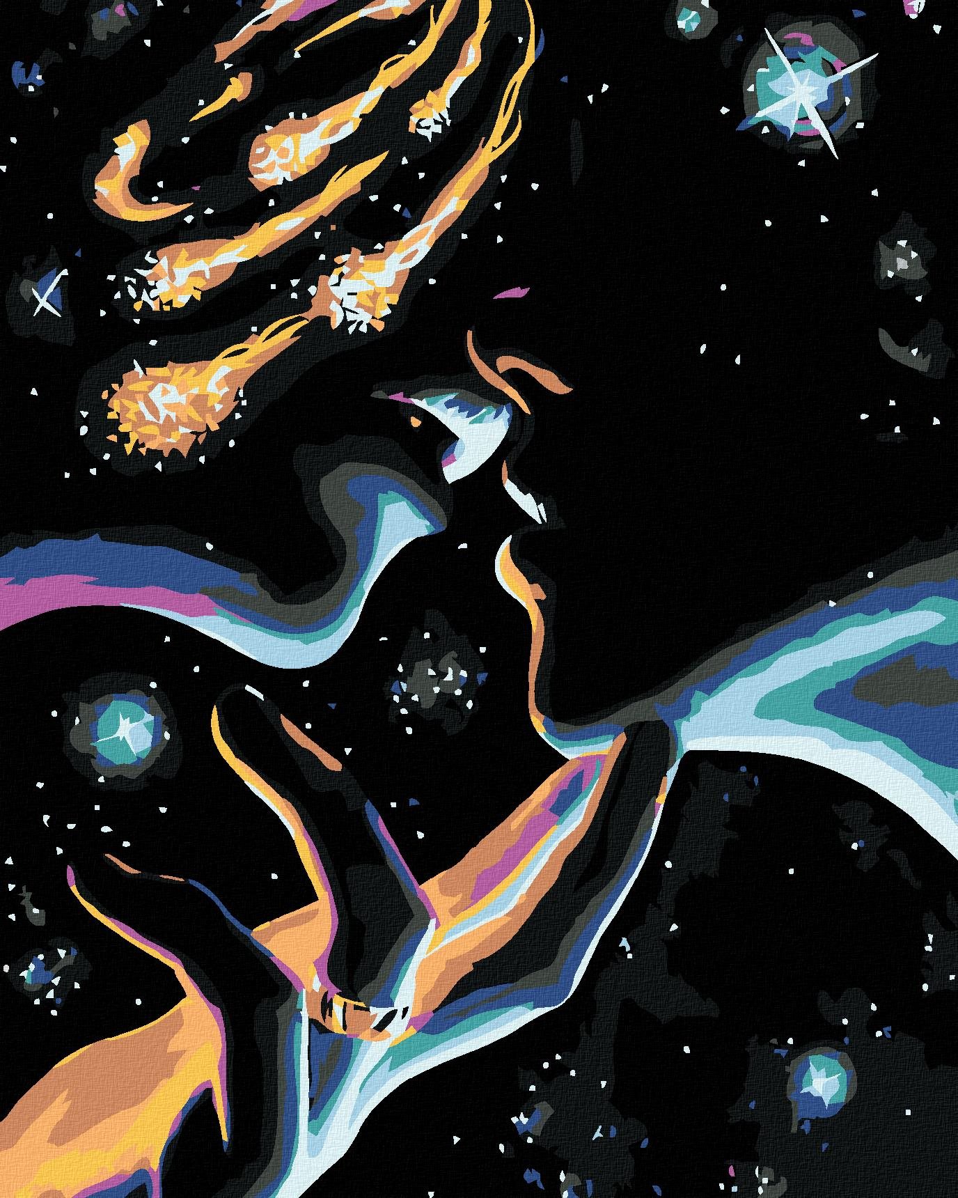 Diamondi – VESMÍRNY BOZK, 40 × 50 cm, napnuté plátno na rám