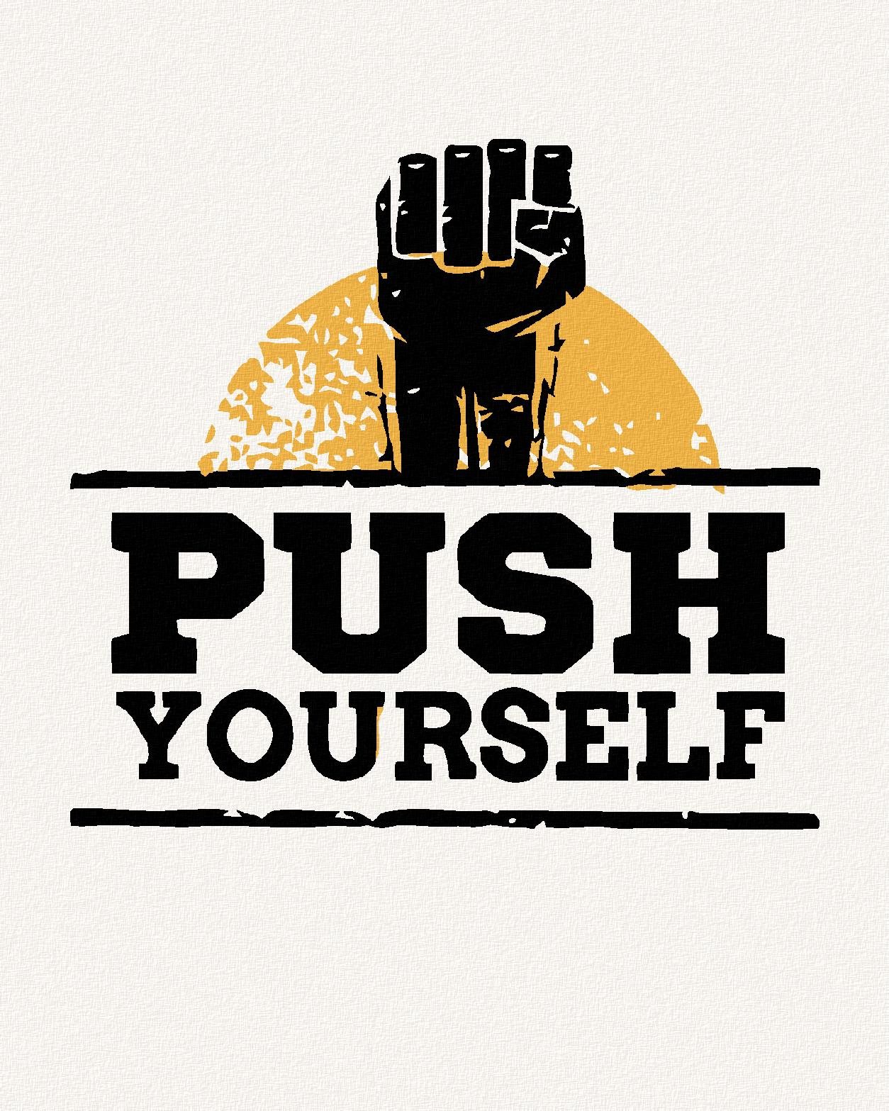 Diamondi – PUSH YOURSELF, 40 × 50 cm, napnuté plátno na rám