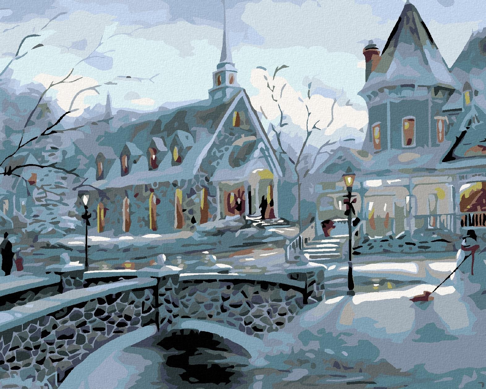 Diamondi – Diamantové maľovanie – VIANOČNÁ POHODA, 40 × 50 cm, napnuté plátno na rám