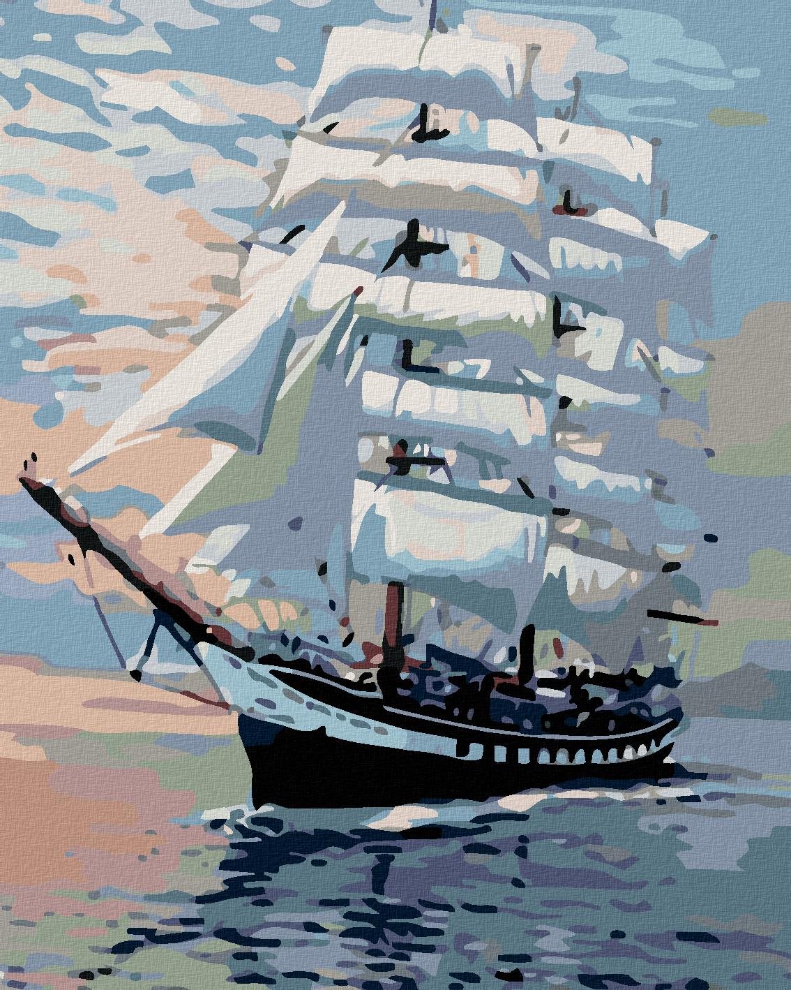 Diamondi – VEĽKÁ PLACHETNICA, 40 × 50 cm, napnuté plátno na rám